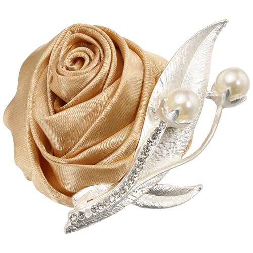 sourcing map Champagner Boutonniere für Männer/Frauen, 7 x 5 cm, Stoff, Pin, 1 Stück, Kunstblume, Elegant, Boutonniere, Hochzeitsdekoration sourcing map Champagner Boutonniere für Männer/Frauen, 7 x 5 cm, Stoff, Pin, 1 Stück, Kunstblume, Elegant, Boutonniere, Hochzeitsdekoration von sourcing map