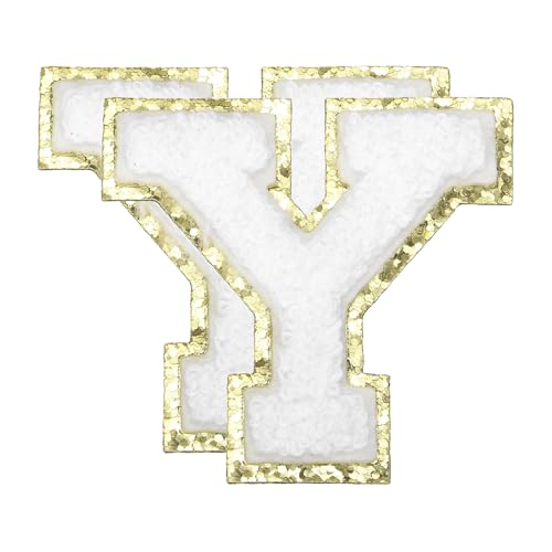 sourcing map Chenille-Buchstaben-Flicken, 2 Stück, Buchstabe Y, zum Aufbügeln, dekorative Reparatur, Aufnähen, Applikationen für die Reparatur von Kleidung, Jeans, Schuhen, Hüten, DIY (Glitzerrand sourcing map Chenille-Buchstaben-Flicken, 2 Stück, Buchstabe Y, zum Aufbügeln, dekorative Reparatur, Aufnähen, Applikationen für die Reparatur von Kleidung, Jeans, Schuhen, Hüten, DIY (Glitzerrand von sourcing map