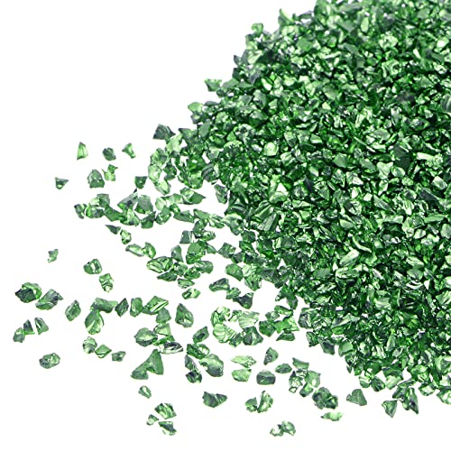 sourcing map Crushed Glass Chips, 20 g, 1–3 mm, unregelmäßig, metallisches Glitzer-Glas für Bastelarbeiten, Schmuck, Vasenfüller, Epoxidharz, Dekoration, Rasengrün sourcing map Crushed Glass Chips, 20 g, 1–3 mm, unregelmäßig, metallisches Glitzer-Glas für Bastelarbeiten, Schmuck, Vasenfüller, Epoxidharz, Dekoration, Rasengrün von sourcing map