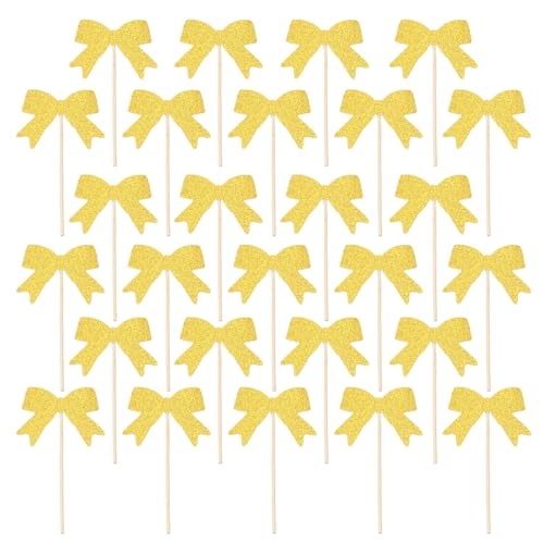 sourcing map Cupcake-Topper mit Schleife, glitzernde Cupcake-Picks mit Klebepunkten, Kuchendekorationen für Hochzeit, Geburtstag, Mottoparty, goldfarben, 48 Stück sourcing map Cupcake-Topper mit Schleife, glitzernde Cupcake-Picks mit Klebepunkten, Kuchendekorationen für Hochzeit, Geburtstag, Mottoparty, goldfarben, 48 Stück von sourcing map