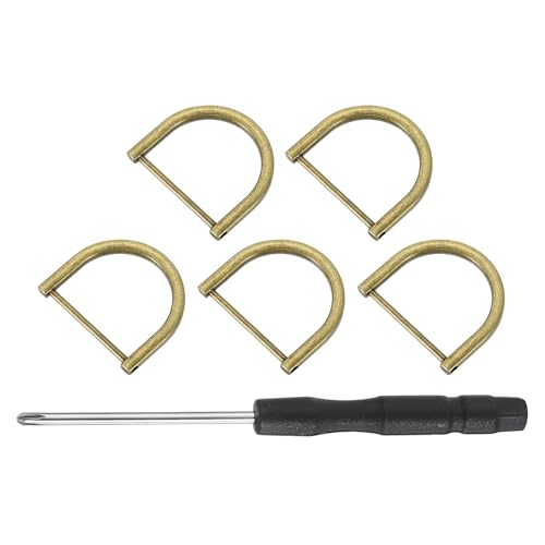 sourcing map D-Ringe in U-Form, Ersatz für Geldbörse, Schlüsselanhänger, Gurtschnalle, 3,2 x 3,8 cm, Bronze, 5 Stück sourcing map D-Ringe in U-Form, Ersatz für Geldbörse, Schlüsselanhänger, Gurtschnalle, 3,2 x 3,8 cm, Bronze, 5 Stück von sourcing map