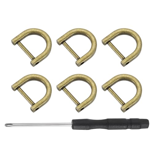 sourcing map D-Ringe in U-Form, Ersatz für Geldbörse, Schlüsselanhänger, Riemenschnalle, 1,2 x 1,5 cm, Bronze, 6 Stück sourcing map D-Ringe in U-Form, Ersatz für Geldbörse, Schlüsselanhänger, Riemenschnalle, 1,2 x 1,5 cm, Bronze, 6 Stück von sourcing map