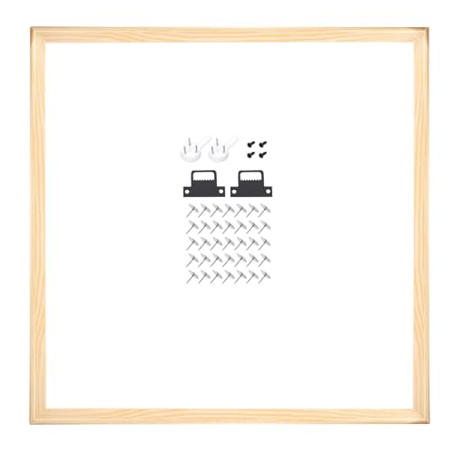 sourcing map DIY Leinwand Keilrahmen 61 x 61 cm Leinwand Rahmen Holzrahmen Kit Stabile Keilrahmen für Ölgemälde Drucke Poster von sourcing map