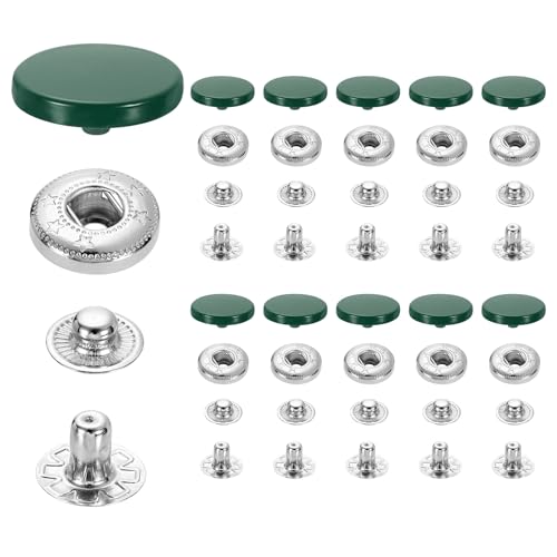 sourcing map Druckknöpfe aus Zinklegierung, 17 mm #831, für Kleidung, Jeans, Jacken, Leder, Nähen, Reparatur, Dunkelgrün, 20 Stück sourcing map Druckknöpfe aus Zinklegierung, 17 mm #831, für Kleidung, Jeans, Jacken, Leder, Nähen, Reparatur, Dunkelgrün, 20 Stück von sourcing map