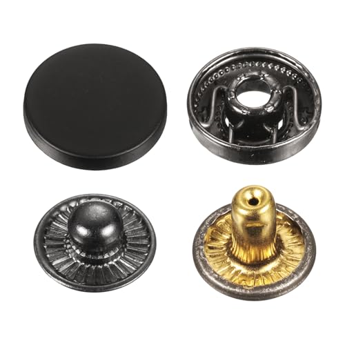 sourcing map Druckknöpfe für Mäntel, Leder, Boot, Leinwand, 30 Sets, 15 mm, Metall, Metalllegierung, zum Aufnähen, Schwarz sourcing map Druckknöpfe für Mäntel, Leder, Boot, Leinwand, 30 Sets, 15 mm, Metall, Metalllegierung, zum Aufnähen, Schwarz von sourcing map
