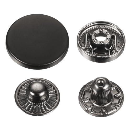 sourcing map Druckknöpfe für Mäntel, Leder, Boot, Leinwand, 30 Sets, 20 mm, Metallverschluss, Legierung, zum Aufnähen, Schwarz sourcing map Druckknöpfe für Mäntel, Leder, Boot, Leinwand, 30 Sets, 20 mm, Metallverschluss, Legierung, zum Aufnähen, Schwarz von sourcing map