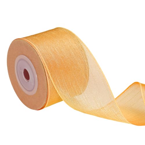 sourcing map Durchsichtiges Drahtband, 3,8 cm x 25,4 cm, Orange, metallisch, durchscheinendes Drahtband, seidiger Stoff für Bastelarbeiten, Geschenkverpackungen, Hochzeit, Zuhause, Party-Dekorationen sourcing map Durchsichtiges Drahtband, 3,8 cm x 25,4 cm, Orange, metallisch, durchscheinendes Drahtband, seidiger Stoff für Bastelarbeiten, Geschenkverpackungen, Hochzeit, Zuhause, Party-Dekorationen von sourcing map