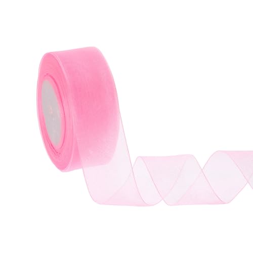 sourcing map Durchsichtiges Organzaband, 3,8 cm, 45,7 m, Chiffon-Schleifenband für Geschenkverpackungen, Hochzeit, Party, Dekoration, Blumenstrauß, Basteln, Weihnachten, Rosa sourcing map Durchsichtiges Organzaband, 3,8 cm, 45,7 m, Chiffon-Schleifenband für Geschenkverpackungen, Hochzeit, Party, Dekoration, Blumenstrauß, Basteln, Weihnachten, Rosa von sourcing map