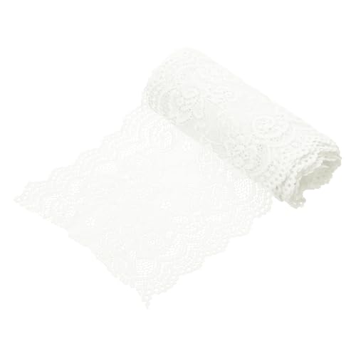 sourcing map Elastisches Spitzenband, 15,2 cm breit, 2,7 m, Stretch-Blumenmuster, Spitzenbesatz, bestickter Stoff zum Nähen und Basteln, Geschenkverpackung, Blumensträuße, Hochzeitsdekoration (weiß) sourcing map Elastisches Spitzenband, 15,2 cm breit, 2,7 m, Stretch-Blumenmuster, Spitzenbesatz, bestickter Stoff zum Nähen und Basteln, Geschenkverpackung, Blumensträuße, Hochzeitsdekoration (weiß) von sourcing map