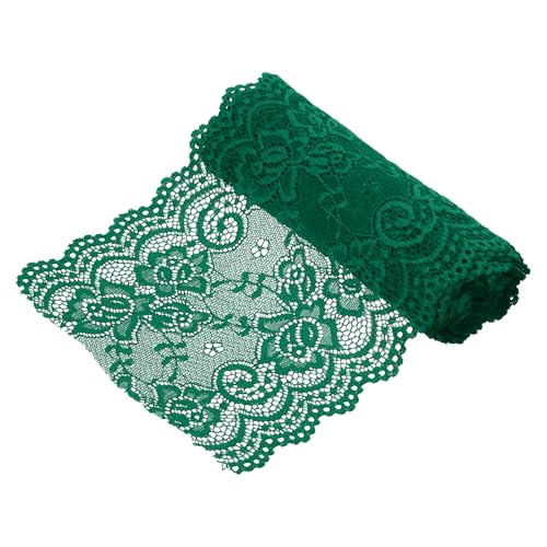 sourcing map Elastisches Spitzenband, 15,2 cm breit, 2,7 m, Stretch-Blumenmuster, Spitzenbesatz, bestickter Stoff zum Nähen und Basteln, Geschenkverpackung, Blumensträuße, Hochzeitsdekoration (grün) sourcing map Elastisches Spitzenband, 15,2 cm breit, 2,7 m, Stretch-Blumenmuster, Spitzenbesatz, bestickter Stoff zum Nähen und Basteln, Geschenkverpackung, Blumensträuße, Hochzeitsdekoration (grün) von sourcing map