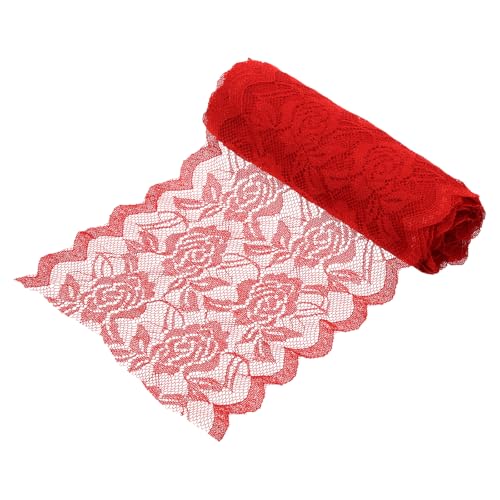 sourcing map Elastisches Spitzenband, 15,2 cm breit, 4,5 m lang, Stretch-Blumenmuster, Spitzenbesatz, bestickter Stoff zum Nähen und Basteln, Geschenkverpackung, Blumensträuße, Hochzeitsdekoration sourcing map Elastisches Spitzenband, 15,2 cm breit, 4,5 m lang, Stretch-Blumenmuster, Spitzenbesatz, bestickter Stoff zum Nähen und Basteln, Geschenkverpackung, Blumensträuße, Hochzeitsdekoration von sourcing map