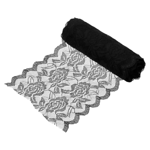 sourcing map Elastisches Spitzenband, 15,2 cm breit, 4,5 m lang, dehnbar, Blumenmuster, Spitzenbesatz, bestickter Stoff zum Nähen und Basteln, Geschenkverpackung, Blumensträuße, Hochzeitsdekoration sourcing map Elastisches Spitzenband, 15,2 cm breit, 4,5 m lang, dehnbar, Blumenmuster, Spitzenbesatz, bestickter Stoff zum Nähen und Basteln, Geschenkverpackung, Blumensträuße, Hochzeitsdekoration von sourcing map