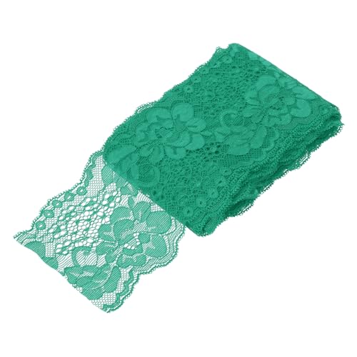 sourcing map Elastisches Spitzenband, 7,6 cm breit, 4,5 m, dunkelgrünes Blumenmuster, Stretch-Spitzenbesatz, bestickter Stoff zum Nähen und Basteln, Geschenkverpackung, Blumensträuße sourcing map Elastisches Spitzenband, 7,6 cm breit, 4,5 m, dunkelgrünes Blumenmuster, Stretch-Spitzenbesatz, bestickter Stoff zum Nähen und Basteln, Geschenkverpackung, Blumensträuße von sourcing map