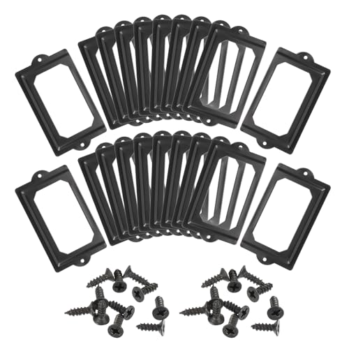 sourcing map Etikettenhalter aus Metall, 124 x 70 mm, 20 Stück, für Ordner, Namensschilder, Etikettenhalter, Rahmen für Büro, Bibliothek, Schublade, Schrank, Regale, Schwarz sourcing map Etikettenhalter aus Metall, 124 x 70 mm, 20 Stück, für Ordner, Namensschilder, Etikettenhalter, Rahmen für Büro, Bibliothek, Schublade, Schrank, Regale, Schwarz von sourcing map