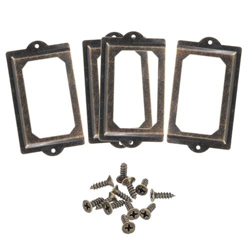 sourcing map Etikettenhalter aus Metall, 124 x 70 mm, 4 Stück, für Dateikarten, Etiketten, Rahmen für Büro, Bibliothek, Schublade, Schrank, Regale, bronzefarben sourcing map Etikettenhalter aus Metall, 124 x 70 mm, 4 Stück, für Dateikarten, Etiketten, Rahmen für Büro, Bibliothek, Schublade, Schrank, Regale, bronzefarben von sourcing map