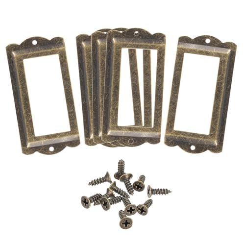 sourcing map Etikettenhalter aus Metall, 85 x 40 mm, 5 Stück, für Dateikarten, Etiketten, Rahmen für Büro, Bibliothek, Schublade, Schrank, Regale, bronzefarben sourcing map Etikettenhalter aus Metall, 85 x 40 mm, 5 Stück, für Dateikarten, Etiketten, Rahmen für Büro, Bibliothek, Schublade, Schrank, Regale, bronzefarben von sourcing map