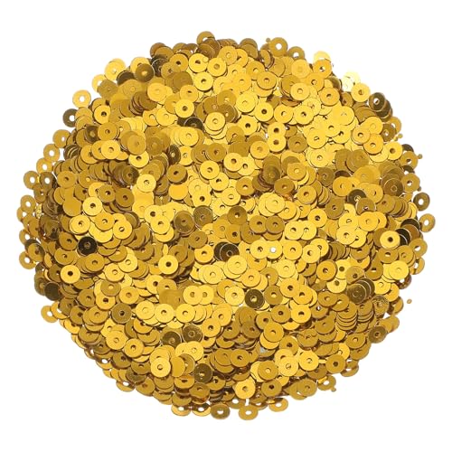 sourcing map Flache Pailletten, 4 mm, flache runde lose Pailletten mit einzelnen Löchern, 100 g, für Bastelarbeiten, Nähen, Sticken, Kleidung, Dunkelgold, 30.0000 Stück sourcing map Flache Pailletten, 4 mm, flache runde lose Pailletten mit einzelnen Löchern, 100 g, für Bastelarbeiten, Nähen, Sticken, Kleidung, Dunkelgold, 30.0000 Stück von sourcing map
