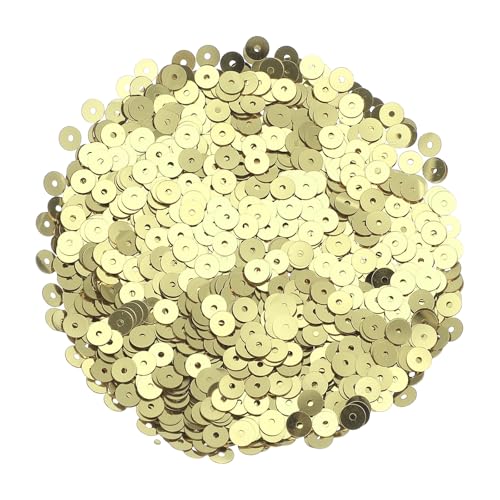 sourcing map Flache Pailletten, flach, rund, lose Pailletten mit einzelnen Löchern, 100 g, für Bastelarbeiten, Nähen, Sticken, Kleidung, Hellgold, 30.0000 Stück sourcing map Flache Pailletten, flach, rund, lose Pailletten mit einzelnen Löchern, 100 g, für Bastelarbeiten, Nähen, Sticken, Kleidung, Hellgold, 30.0000 Stück von sourcing map