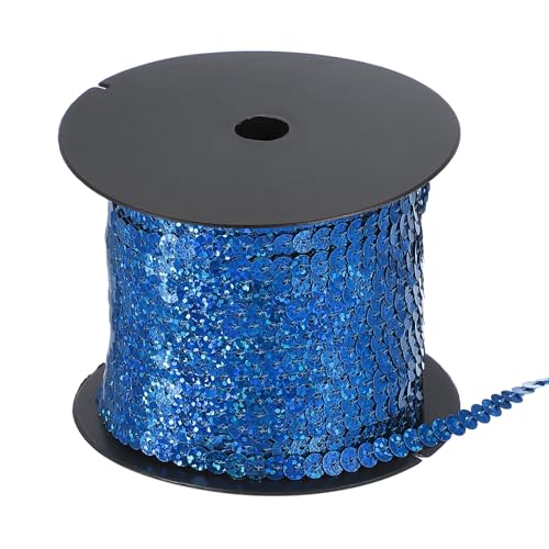 sourcing map Flacher Paillettenstreifen, 6 mm Paillettenband, Rolle, Spangle, flacher Paillettenstreifen für Handwerk, Verzierungen, Nähen, Kostümzubehör, Laserblau, 10 Meter sourcing map Flacher Paillettenstreifen, 6 mm Paillettenband, Rolle, Spangle, flacher Paillettenstreifen für Handwerk, Verzierungen, Nähen, Kostümzubehör, Laserblau, 10 Meter von sourcing map