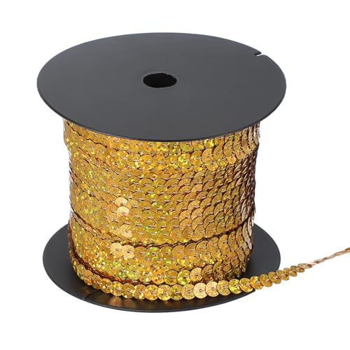 sourcing map Flacher Paillettenstreifen, 6 mm Paillettenband, Rolle, Spangle Flacher Paillettenstreifen für Handwerk, Verzierungen, Nähen, Kostümzubehör, Laser-Dunkelgold sourcing map Flacher Paillettenstreifen, 6 mm Paillettenband, Rolle, Spangle Flacher Paillettenstreifen für Handwerk, Verzierungen, Nähen, Kostümzubehör, Laser-Dunkelgold von sourcing map
