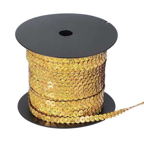 sourcing map Flacher Paillettenstreifen, 6 mm Paillettenband, Rolle, Spangle Flacher Paillettenstreifen für Handwerk, Verzierungen, Nähen, Kostümzubehör, Laser-Gold sourcing map Flacher Paillettenstreifen, 6 mm Paillettenband, Rolle, Spangle Flacher Paillettenstreifen für Handwerk, Verzierungen, Nähen, Kostümzubehör, Laser-Gold von sourcing map