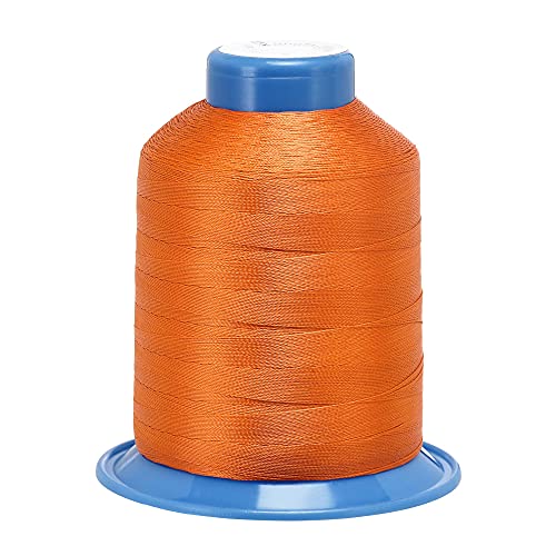 sourcing map Gebundenes Polyester-Nähgarn, extra stark, 150D/0,25 mm, UV-beständiges Garn für Hand- und Maschinennähen, Orange von sourcing map