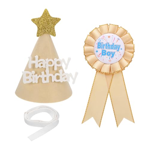 sourcing map Geburtstag Kegel Party Set, Band Brosche Pin & Filzkegel Hut für Mottoparty Dress Up Dekoration Foto Requisiten Geburtstage Feier, Gold/Hellbraun sourcing map Geburtstag Kegel Party Set, Band Brosche Pin & Filzkegel Hut für Mottoparty Dress Up Dekoration Foto Requisiten Geburtstage Feier, Gold/Hellbraun von sourcing map
