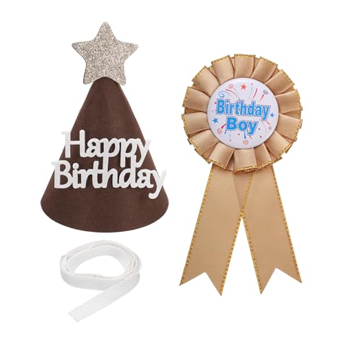 sourcing map Geburtstag Kegel Party Set, Band Brosche Pin & Filzkegel Hut für Mottoparty Dress Up Dekoration Foto Requisiten Geburtstage Feier, Hellgold/Braun sourcing map Geburtstag Kegel Party Set, Band Brosche Pin & Filzkegel Hut für Mottoparty Dress Up Dekoration Foto Requisiten Geburtstage Feier, Hellgold/Braun von sourcing map