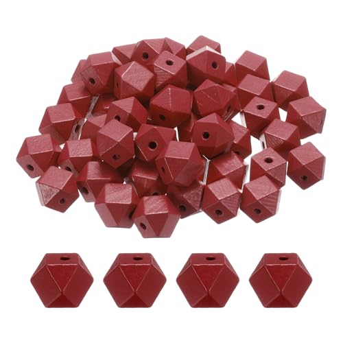 sourcing map Geometrische Holzperlen, 16 mm, 3,3 mm, großes Loch, Polygon, lose Abstandshalter für Schmuckherstellung, Halsketten, Armbänder, DIY, Basteln, Makramee, handgefertigte Dekorationen, 50 sourcing map Geometrische Holzperlen, 16 mm, 3,3 mm, großes Loch, Polygon, lose Abstandshalter für Schmuckherstellung, Halsketten, Armbänder, DIY, Basteln, Makramee, handgefertigte Dekorationen, 50 von sourcing map