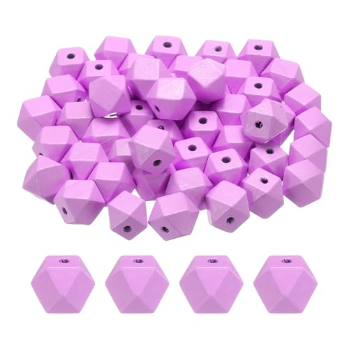 sourcing map Geometrische Holzperlen, 16 mm, Hellviolett, 3,3 mm großes Loch, Polygon, lose Abstandshalter für Schmuckherstellung, Halsketten, Armbänder, DIY, Basteln, Makramee, handgefertigte sourcing map Geometrische Holzperlen, 16 mm, Hellviolett, 3,3 mm großes Loch, Polygon, lose Abstandshalter für Schmuckherstellung, Halsketten, Armbänder, DIY, Basteln, Makramee, handgefertigte von sourcing map