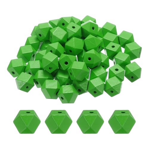 sourcing map Geometrische Holzperlen, 16 mm, tiefgrün, 3,3 mm großes Loch, Polygon, lose Abstandshalter für Schmuckherstellung, Halsketten, Armbänder, DIY, Basteln, Makramee, handgefertigte sourcing map Geometrische Holzperlen, 16 mm, tiefgrün, 3,3 mm großes Loch, Polygon, lose Abstandshalter für Schmuckherstellung, Halsketten, Armbänder, DIY, Basteln, Makramee, handgefertigte von sourcing map