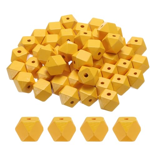 sourcing map Geometrische Holzperlen, 20 mm, 3,3 mm, großes Loch, Polygon, lose Abstandshalter für Schmuckherstellung, Halsketten, Armbänder, DIY, Basteln, Makramee, handgefertigte Dekorationen, 50 sourcing map Geometrische Holzperlen, 20 mm, 3,3 mm, großes Loch, Polygon, lose Abstandshalter für Schmuckherstellung, Halsketten, Armbänder, DIY, Basteln, Makramee, handgefertigte Dekorationen, 50 von sourcing map