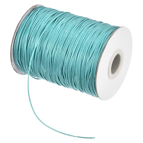 sourcing map Gewachste Schnur, 0,8 mm, gewachste Polyesterschnur, 175 m, Wachsschnur für Armbandherstellung, Halsketten, Perlen, Schmuckherstellung und Bastelarbeiten, Seeblau sourcing map Gewachste Schnur, 0,8 mm, gewachste Polyesterschnur, 175 m, Wachsschnur für Armbandherstellung, Halsketten, Perlen, Schmuckherstellung und Bastelarbeiten, Seeblau von sourcing map