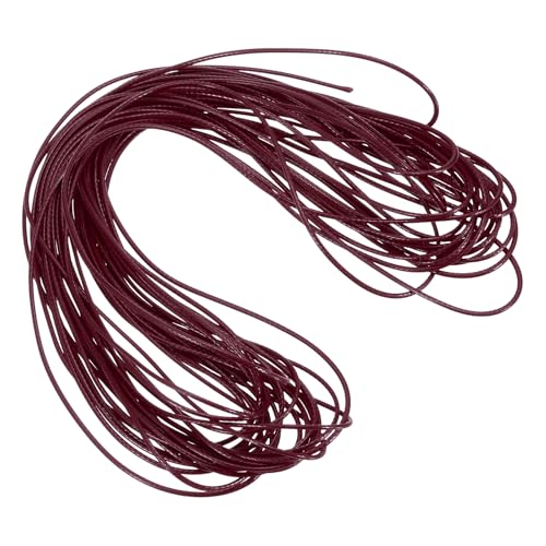 sourcing map Gewachste Schnur, 1 mm, gewachste Polyesterschnur, 9,1 m, Wachsschnur für Armbandherstellung, Halsketten, Perlen, Schmuckherstellung und Bastelarbeiten, Weinrot sourcing map Gewachste Schnur, 1 mm, gewachste Polyesterschnur, 9,1 m, Wachsschnur für Armbandherstellung, Halsketten, Perlen, Schmuckherstellung und Bastelarbeiten, Weinrot von sourcing map