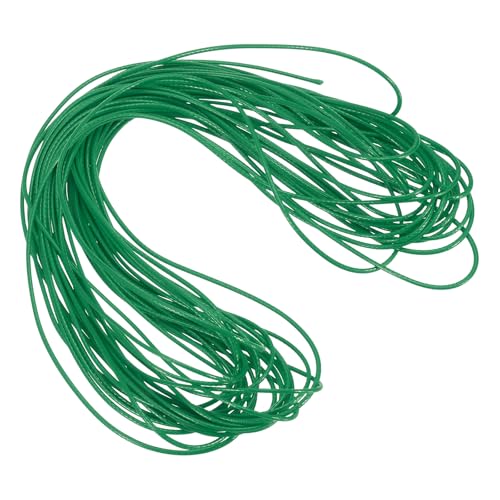 sourcing map Gewachste Schnur, 1 mm, gewachste Polyesterschnur, 9,1 m, Wachsschnur für Armbandherstellung, Halsketten, Perlen, Schmuckherstellung und Bastelarbeiten (grün) von sourcing map