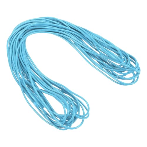 sourcing map Gewachste Schnur, 2 mm, gewachste Polyesterschnur, 9,1 m, Wachsschnur für Armbandherstellung, Halsketten, Perlen, Schmuckherstellung und Bastelarbeiten (Hellblau) von sourcing map