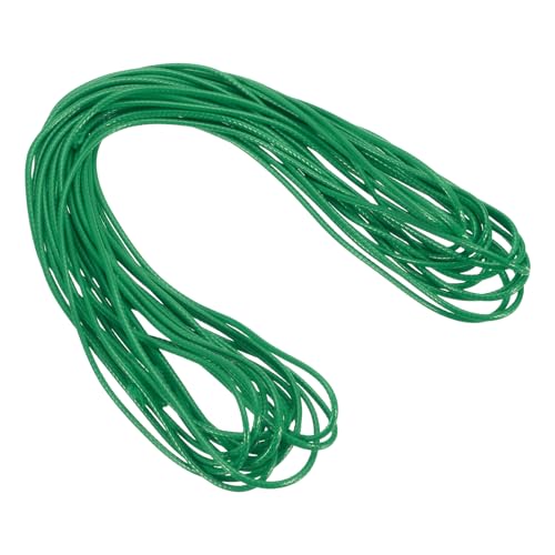 sourcing map Gewachste Schnur, 2 mm, gewachste Polyesterschnur, 9,1 m, Wachsschnur für Armbandherstellung, Halsketten, Perlen, Schmuckherstellung und Bastelarbeiten (grün) von sourcing map