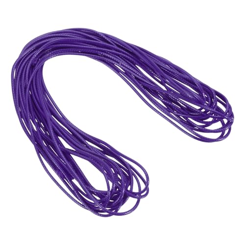 sourcing map Gewachste Schnur, 2 mm, gewachste Polyesterschnur, 9,1 m, Wachsschnur für Armbandherstellung, Halsketten, Perlen, Schmuckherstellung und Bastelarbeiten (lila) von sourcing map