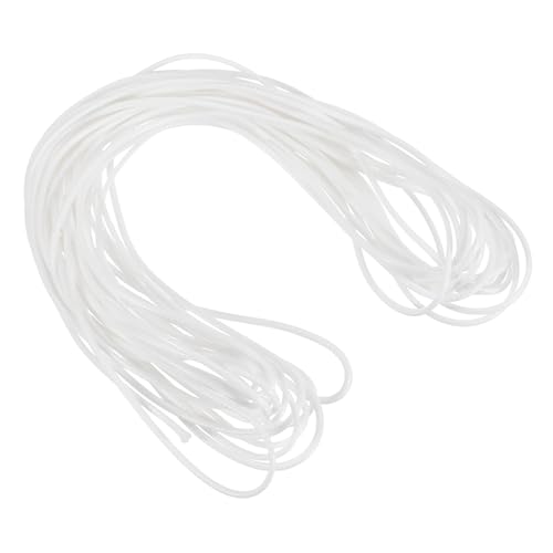 sourcing map Gewachste Schnur, 2 mm, gewachste Polyesterschnur, 9,1 m, Wachsschnur für Armbandherstellung, Halsketten, Perlen, Schmuckherstellung und Bastelarbeiten (weiß) von sourcing map