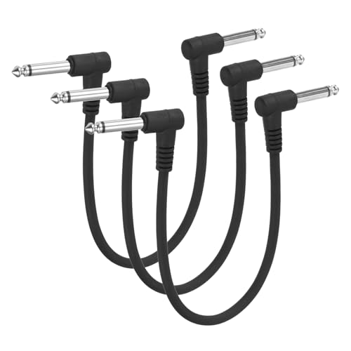 sourcing map Gitarren-Patchkabel, 15,2 cm, Pedalboard-Kabel, 1/4-Zoll-Injektion, runder Kopf, TS rechtwinklig, Gitarren-Patch-Effektkabel für Instrumenten-Effekt-Pedal-Mischpult, Schwarz, 3 Stück sourcing map Gitarren-Patchkabel, 15,2 cm, Pedalboard-Kabel, 1/4-Zoll-Injektion, runder Kopf, TS rechtwinklig, Gitarren-Patch-Effektkabel für Instrumenten-Effekt-Pedal-Mischpult, Schwarz, 3 Stück von sourcing map