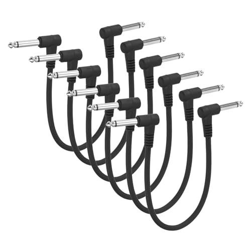 sourcing map Gitarren-Patchkabel, 15,2 cm, Pedalboard-Kabel, 1/4-Zoll-Injektion, runder Kopf, TS rechtwinklig, Gitarren-Patch-Effektkabel für Instrumenten-Effekt-Pedal-Mischpult, Schwarz, 6 Stück sourcing map Gitarren-Patchkabel, 15,2 cm, Pedalboard-Kabel, 1/4-Zoll-Injektion, runder Kopf, TS rechtwinklig, Gitarren-Patch-Effektkabel für Instrumenten-Effekt-Pedal-Mischpult, Schwarz, 6 Stück von sourcing map