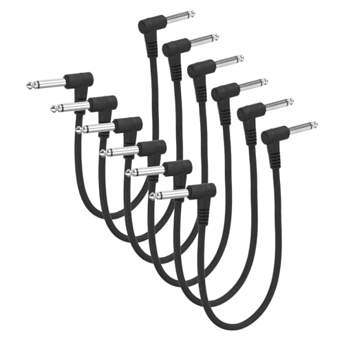 sourcing map Gitarren-Patchkabel, 25,4 cm, Pedalboard-Kabel, 1/4-Zoll-Injektion, runder Kopf, TS rechtwinklig, Gitarren-Patch-Effektkabel für Instrumenten-Effekt-Pedal-Mischpult, Schwarz, 6 Stück sourcing map Gitarren-Patchkabel, 25,4 cm, Pedalboard-Kabel, 1/4-Zoll-Injektion, runder Kopf, TS rechtwinklig, Gitarren-Patch-Effektkabel für Instrumenten-Effekt-Pedal-Mischpult, Schwarz, 6 Stück von sourcing map