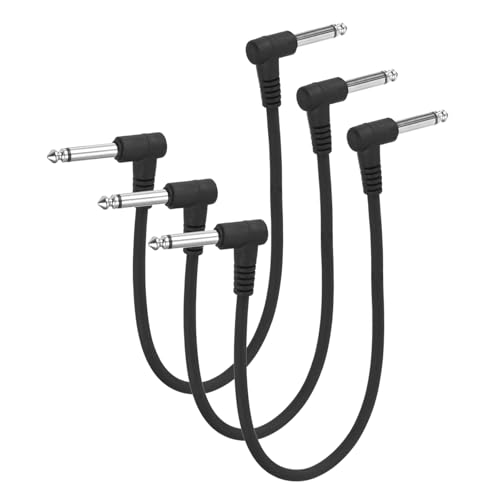 sourcing map Gitarren-Patchkabel, 30,5 cm, Pedalboard-Kabel, 1/4-Zoll-Injektion, runder Kopf, TS rechtwinklig, Gitarren-Patch-Effektkabel für Instrumenten-Effekt-Pedal-Mischpult, Schwarz, 3 Stück sourcing map Gitarren-Patchkabel, 30,5 cm, Pedalboard-Kabel, 1/4-Zoll-Injektion, runder Kopf, TS rechtwinklig, Gitarren-Patch-Effektkabel für Instrumenten-Effekt-Pedal-Mischpult, Schwarz, 3 Stück von sourcing map