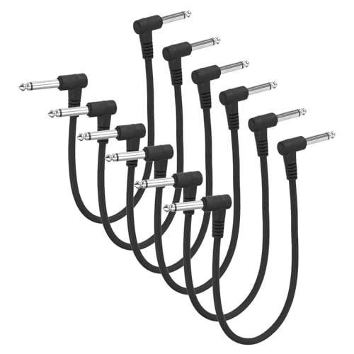 sourcing map Gitarren-Patchkabel, 30,5 cm, Pedalboard-Kabel, 1/4-Zoll-Injektion, runder Kopf, TS rechtwinklig, Gitarren-Patch-Effektkabel für Instrumenten-Effekt-Pedal-Mischpult, Schwarz, 6 Stück sourcing map Gitarren-Patchkabel, 30,5 cm, Pedalboard-Kabel, 1/4-Zoll-Injektion, runder Kopf, TS rechtwinklig, Gitarren-Patch-Effektkabel für Instrumenten-Effekt-Pedal-Mischpult, Schwarz, 6 Stück von sourcing map