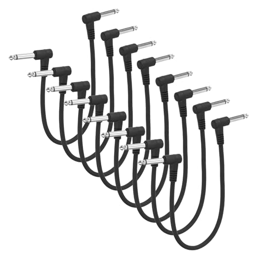sourcing map Gitarren-Patchkabel, 30,5 cm, Pedalboard-Kabel, 1/4 Zoll Injektion, runder Kopf, TS rechtwinklig, Gitarren-Patch-Effektkabel für Instrumenten-Effekt-Pedal-Mischpult, Schwarz, 8 Stück sourcing map Gitarren-Patchkabel, 30,5 cm, Pedalboard-Kabel, 1/4 Zoll Injektion, runder Kopf, TS rechtwinklig, Gitarren-Patch-Effektkabel für Instrumenten-Effekt-Pedal-Mischpult, Schwarz, 8 Stück von sourcing map