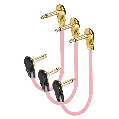sourcing map Gitarren-Patchkabel, 38,1 cm, Pedalboard-Kabel, 1/4 Zoll, Metall, Flachkopf, TS rechtwinklig, Gitarren-Patch-Effektkabel für Instrumenten-Effekt-Pedal-Mischpult, Rosa, 3 Stück sourcing map Gitarren-Patchkabel, 38,1 cm, Pedalboard-Kabel, 1/4 Zoll, Metall, Flachkopf, TS rechtwinklig, Gitarren-Patch-Effektkabel für Instrumenten-Effekt-Pedal-Mischpult, Rosa, 3 Stück von sourcing map