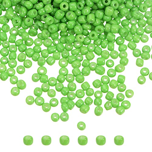 sourcing map Glas Perlen 2mm Loch Lose Perlen für Armband Ohrring Schmuck Herstellung Haar Flechten Grasgrün von sourcing map