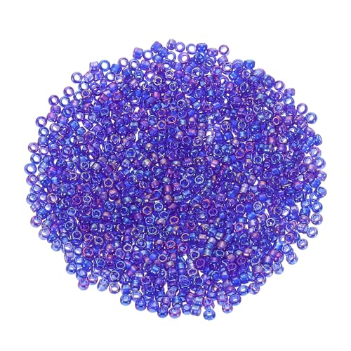 sourcing map Glasperlen, 1,5 mm, lose Mini-Perlen mit Loch, 1,5 mm, 15/0, Großpackung zum Basteln, handgefertigt, Dunkelviolett, AB sourcing map Glasperlen, 1,5 mm, lose Mini-Perlen mit Loch, 1,5 mm, 15/0, Großpackung zum Basteln, handgefertigt, Dunkelviolett, AB von sourcing map