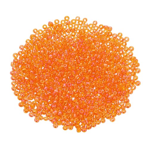 sourcing map Glasperlen, 1,5 mm, lose Mini-Perlen mit Loch, 1,5 mm, 1600 Stück, Großpackung zum Basteln, handgefertigt, Orange AB sourcing map Glasperlen, 1,5 mm, lose Mini-Perlen mit Loch, 1,5 mm, 1600 Stück, Großpackung zum Basteln, handgefertigt, Orange AB von sourcing map