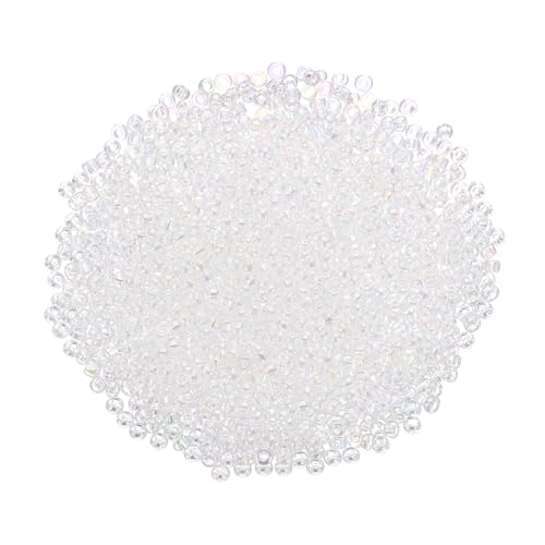 sourcing map Glasperlen, 1600 Stück, 2 mm, lose Mini-Perlen mit Loch, Großpackung zum Basteln, handgefertigt, transparent AB sourcing map Glasperlen, 1600 Stück, 2 mm, lose Mini-Perlen mit Loch, Großpackung zum Basteln, handgefertigt, transparent AB von sourcing map